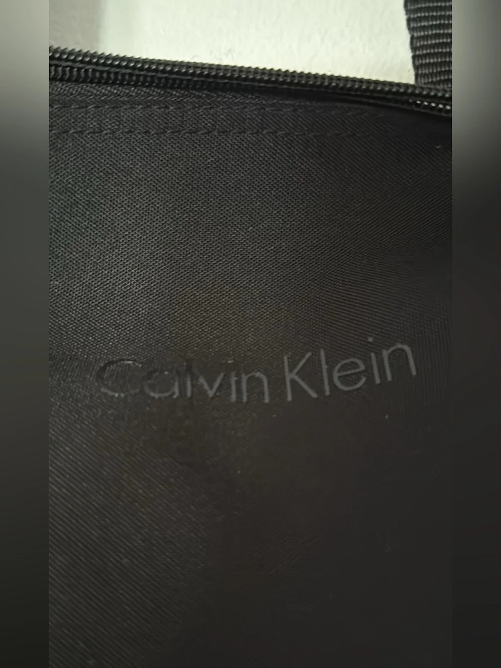 Calvin Klein Black Embossed Logo Accessory Panel